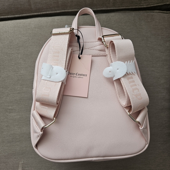 Juicy Couture baby Pink Backpack with Gold Accents NWT - Picture 4 of 10